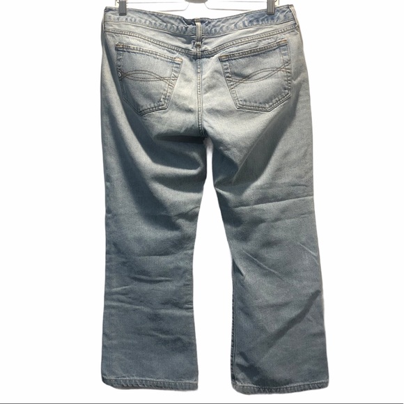 Abercrombie & Fitch Light Wash Wide Leg Cotton Jeans Size 10 - Picture 2 of 8